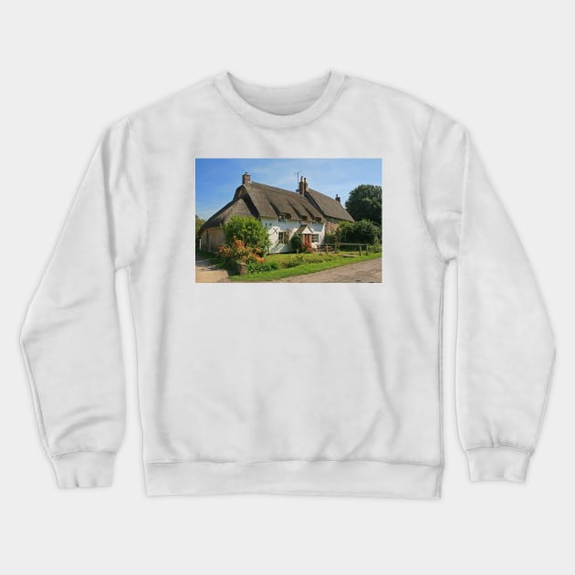 Dorset Thatch, East Lulworth Crewneck Sweatshirt by RedHillDigital